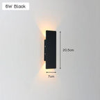 Lampada da parete LED moderna in alluminio resistente alle intemperie per esterni
