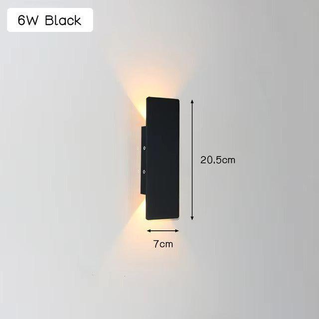 Lampada da parete LED moderna in alluminio resistente alle intemperie per esterni