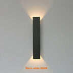 Lampada da parete LED per esterni in alluminio impermeabile con illuminazione bidirezionale