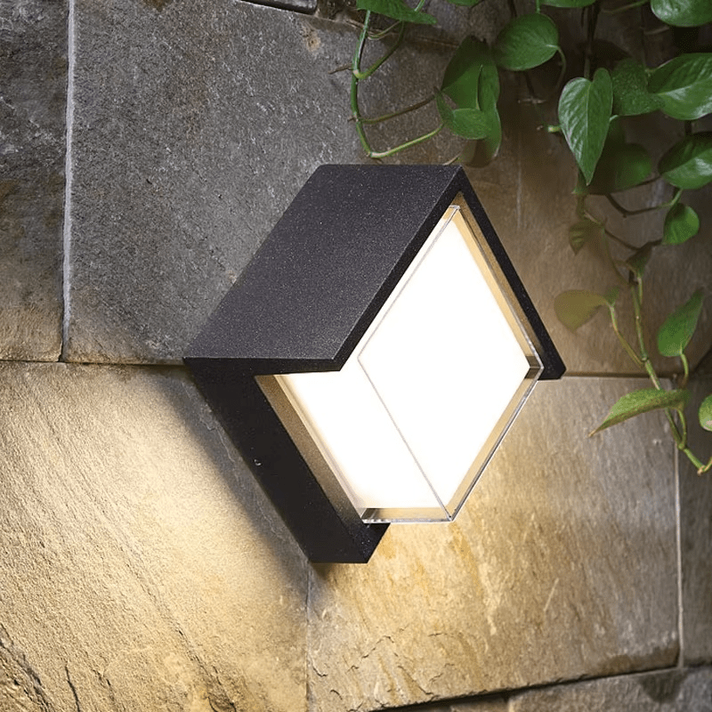 Lampada da parete per esterni con LED integrato bianco caldo, resistente alle intemperie