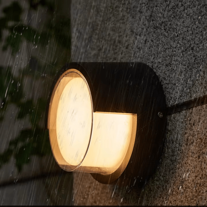 Lampada da parete per esterni con LED integrato bianco caldo, resistente alle intemperie