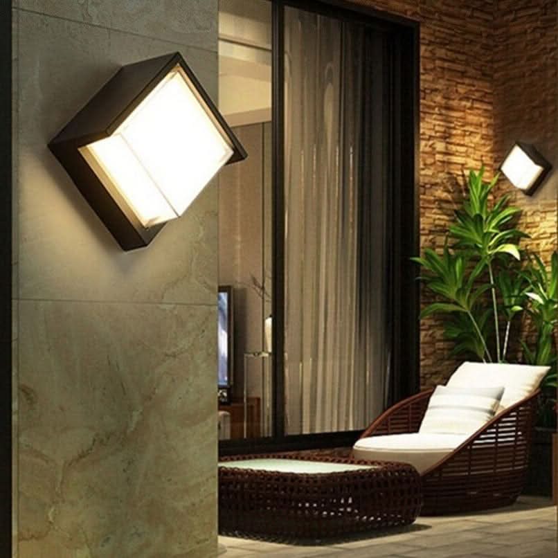 Lampada da parete per esterni con LED integrato bianco caldo, resistente alle intemperie