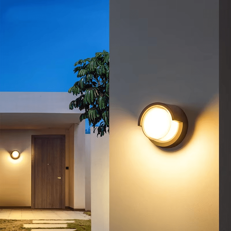 Lampada da parete per esterni con LED integrato bianco caldo, resistente alle intemperie