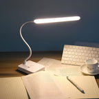 Lampada da scrivania con braccio flessibile | Luce bianca calda, naturale e fredda, dimmerabile | Ricaricabile USB o ali