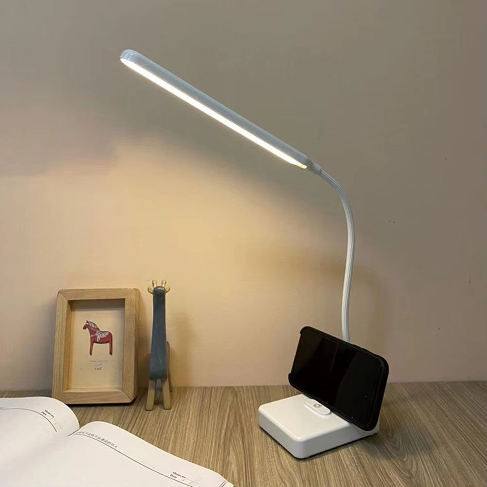 Lampada da scrivania con braccio flessibile | Luce bianca calda, naturale e fredda, dimmerabile | Ricaricabile USB o ali