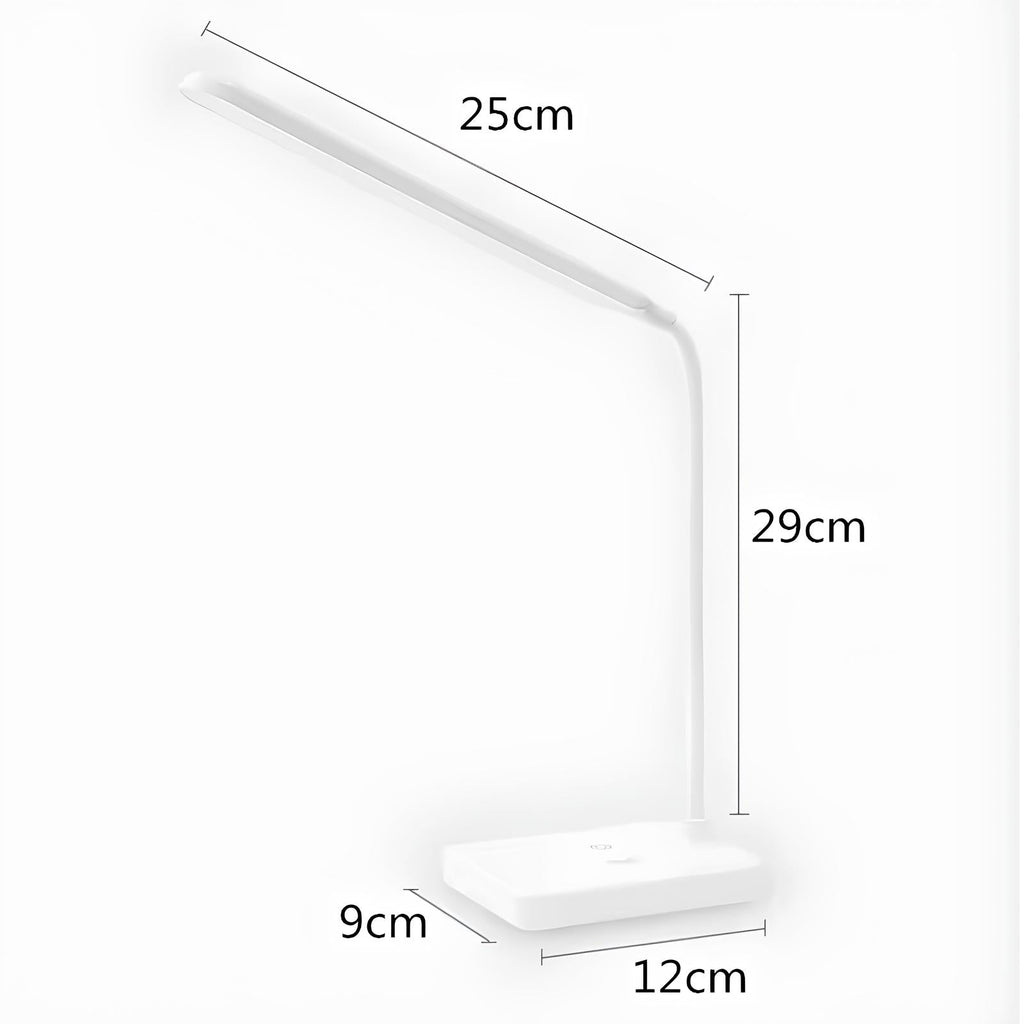 Lampada da scrivania con braccio flessibile | Luce bianca calda, naturale e fredda, dimmerabile | Ricaricabile USB o ali