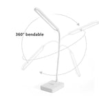 Lampada da scrivania con braccio flessibile | Luce bianca calda, naturale e fredda, dimmerabile | Ricaricabile USB o ali
