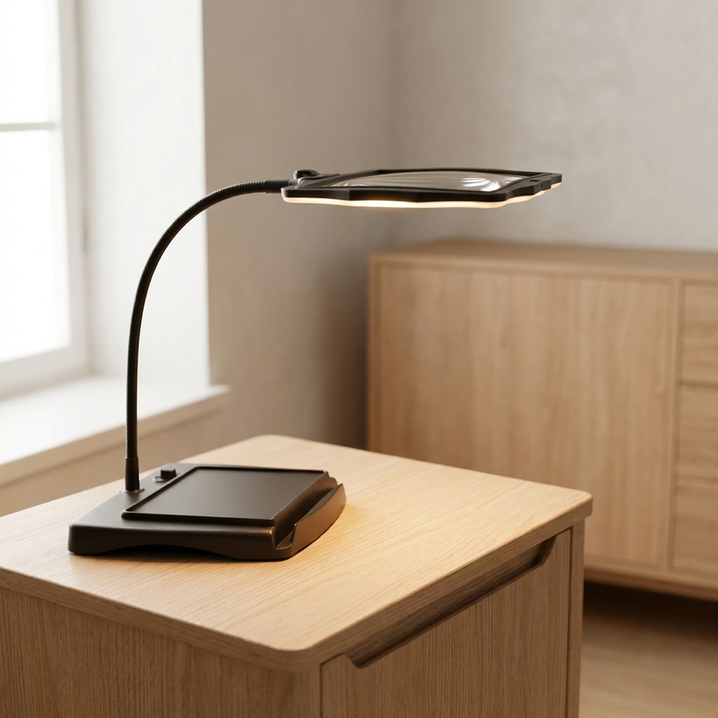 Lampada da scrivania LED con lente d'ingrandimento per lavori di precisione