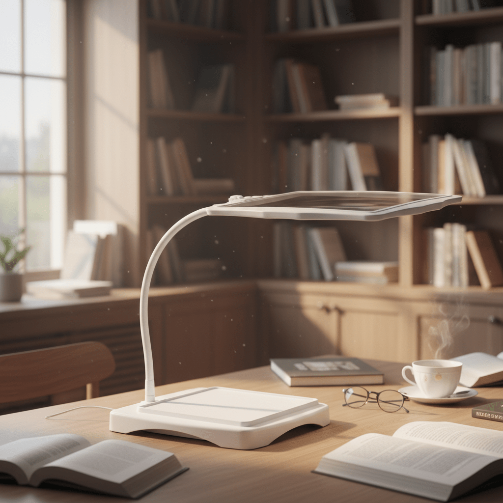 Lampada da scrivania LED con lente d'ingrandimento per lavori di precisione