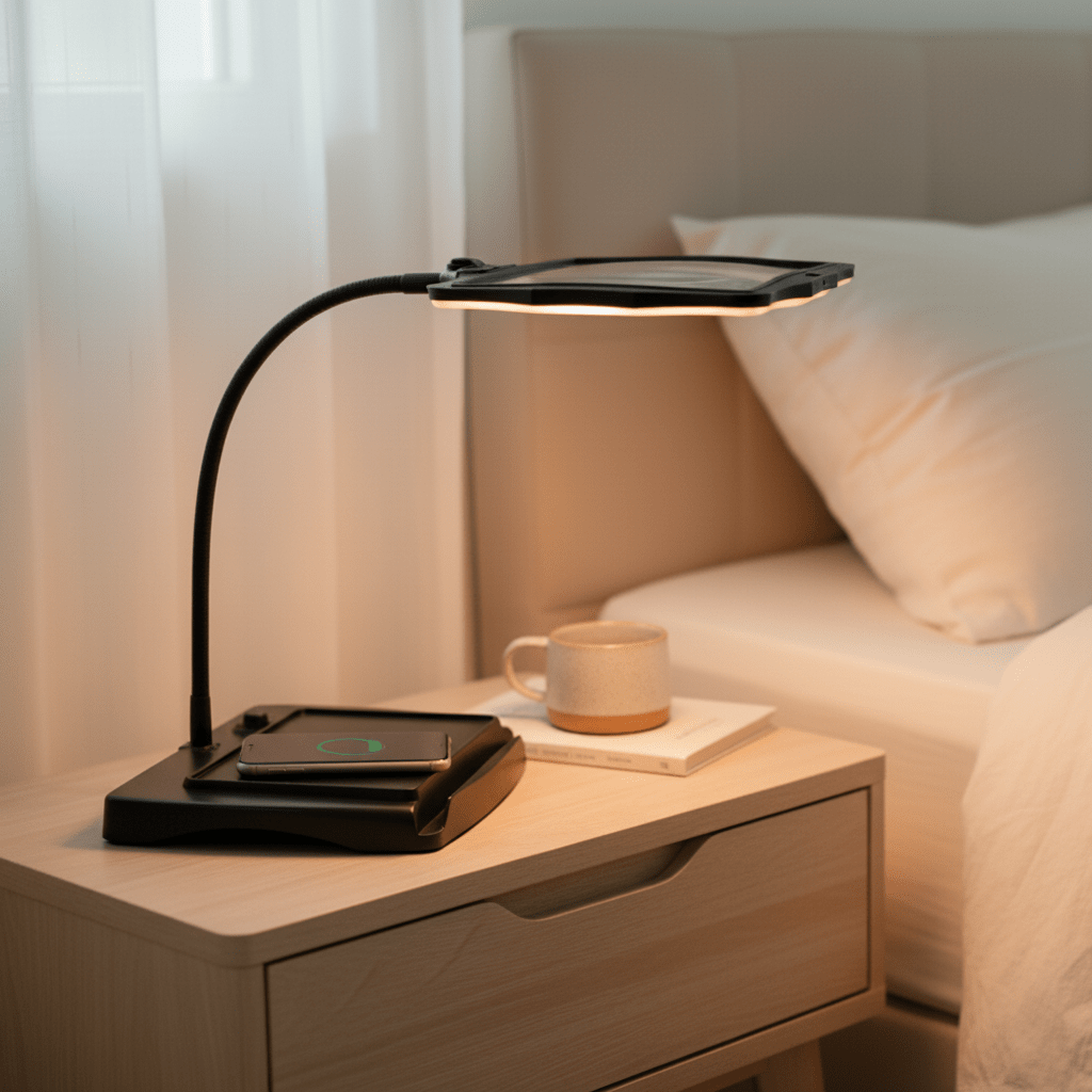 Lampada da scrivania LED con lente d'ingrandimento per lavori di precisione