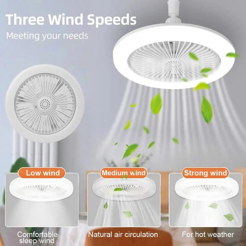 Lampada da soffitto 2 in 1 con ventilatore – Controllabile con telecomando