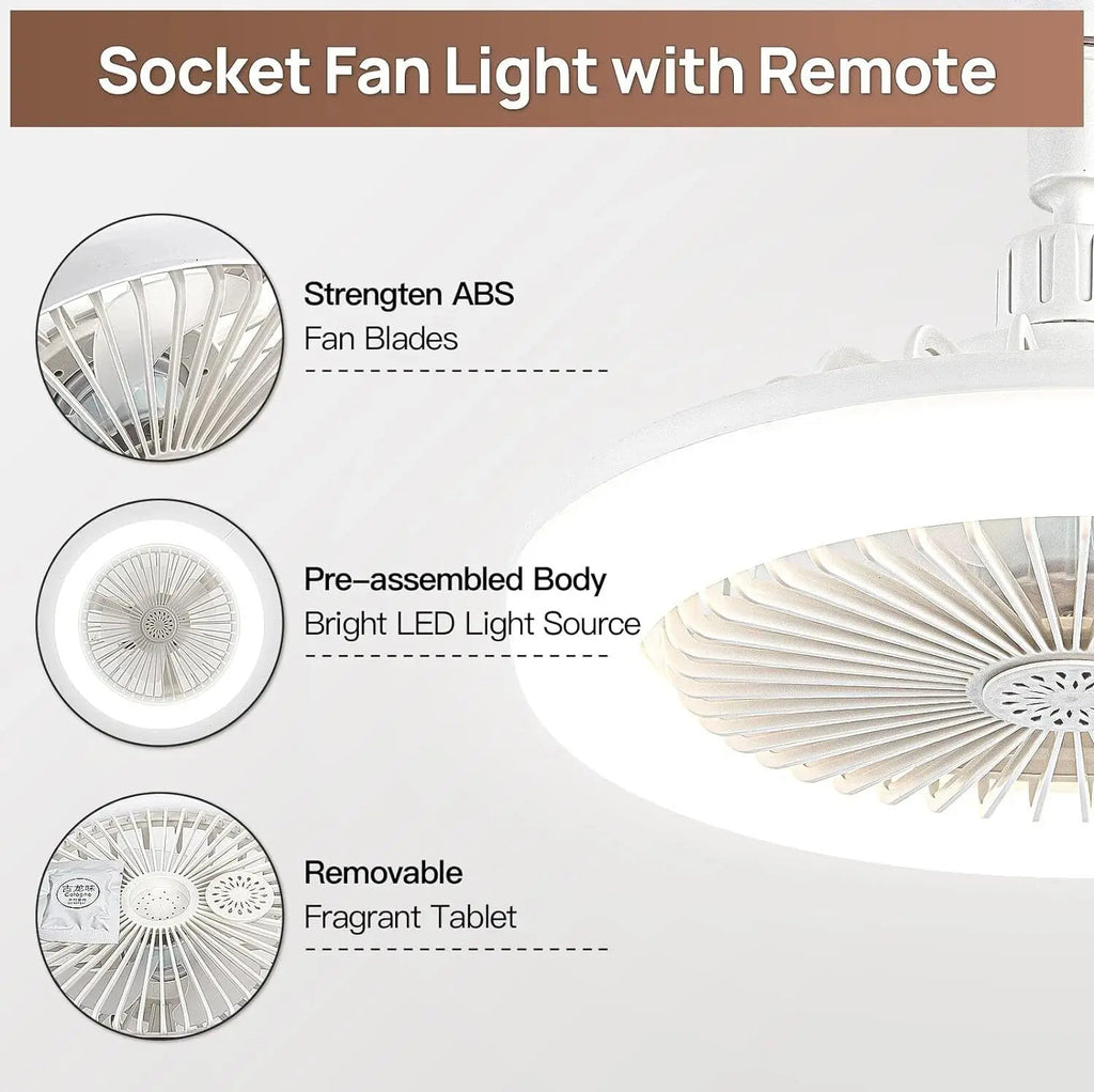 Lampada da soffitto 2 in 1 con ventilatore – Controllabile con telecomando
