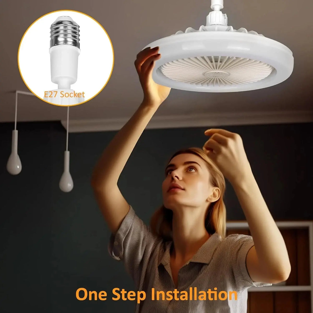 Lampada da soffitto 2 in 1 con ventilatore – Controllabile con telecomando