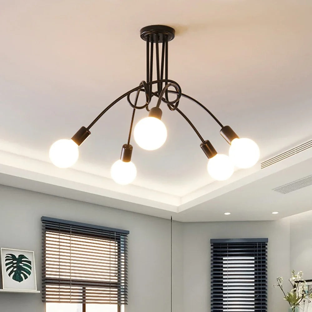 Lampada da soffitto LED vintage con struttura antica