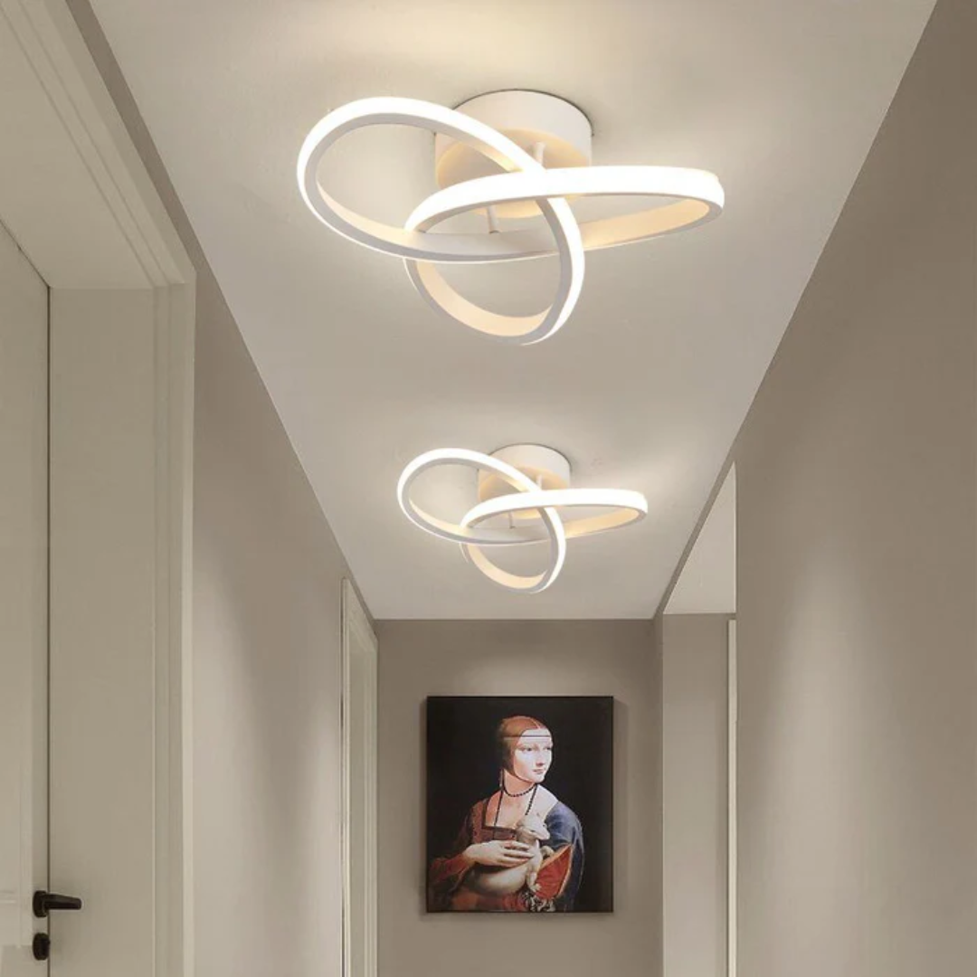 Lampada da soffitto moderna a tre anelli