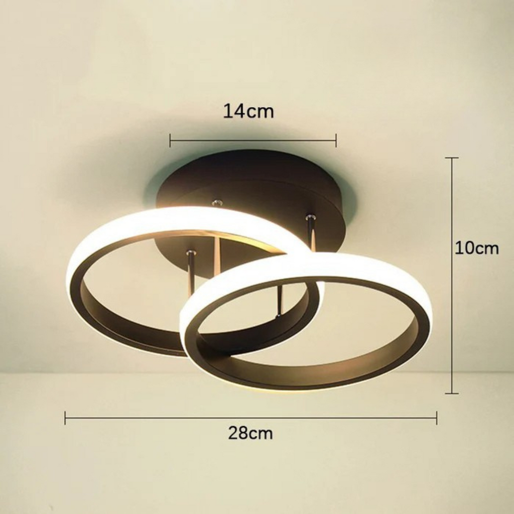 Lampada da soffitto moderna a tre anelli