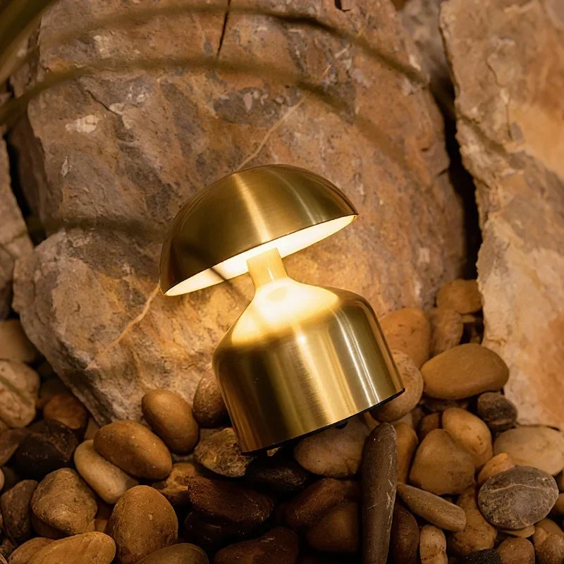 Lampada da tavolo cordless in ferro battuto 15 × 10 × 9 cm | Dome, Drum, Halo, Orbit, Cone | Luce ambientale ricaricabil