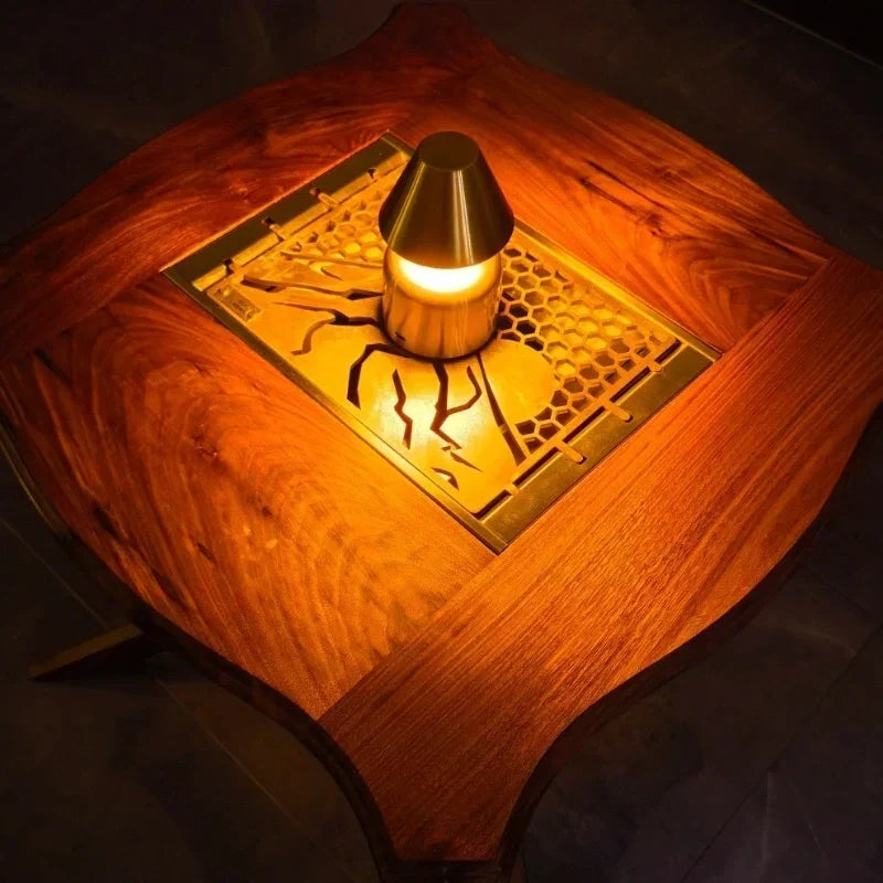 Lampada da tavolo cordless in ferro battuto 15 × 10 × 9 cm | Dome, Drum, Halo, Orbit, Cone | Luce ambientale ricaricabil