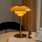 Lampada da tavolo in vetro nordica con luce ambientale calda