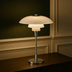 Lampada da tavolo in vetro nordica con luce ambientale calda