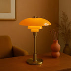Lampada da tavolo in vetro nordica con luce ambientale calda
