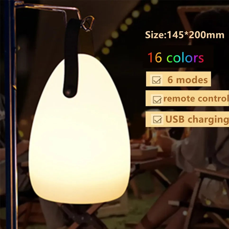 Lampada da tavolo portatile ricaricabile impermeabile con telecomando LuminaFusion