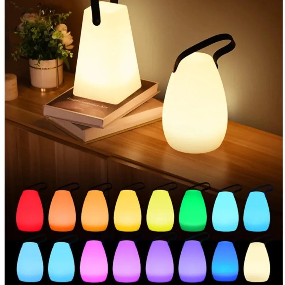Lampada da tavolo portatile ricaricabile impermeabile con telecomando LuminaFusion