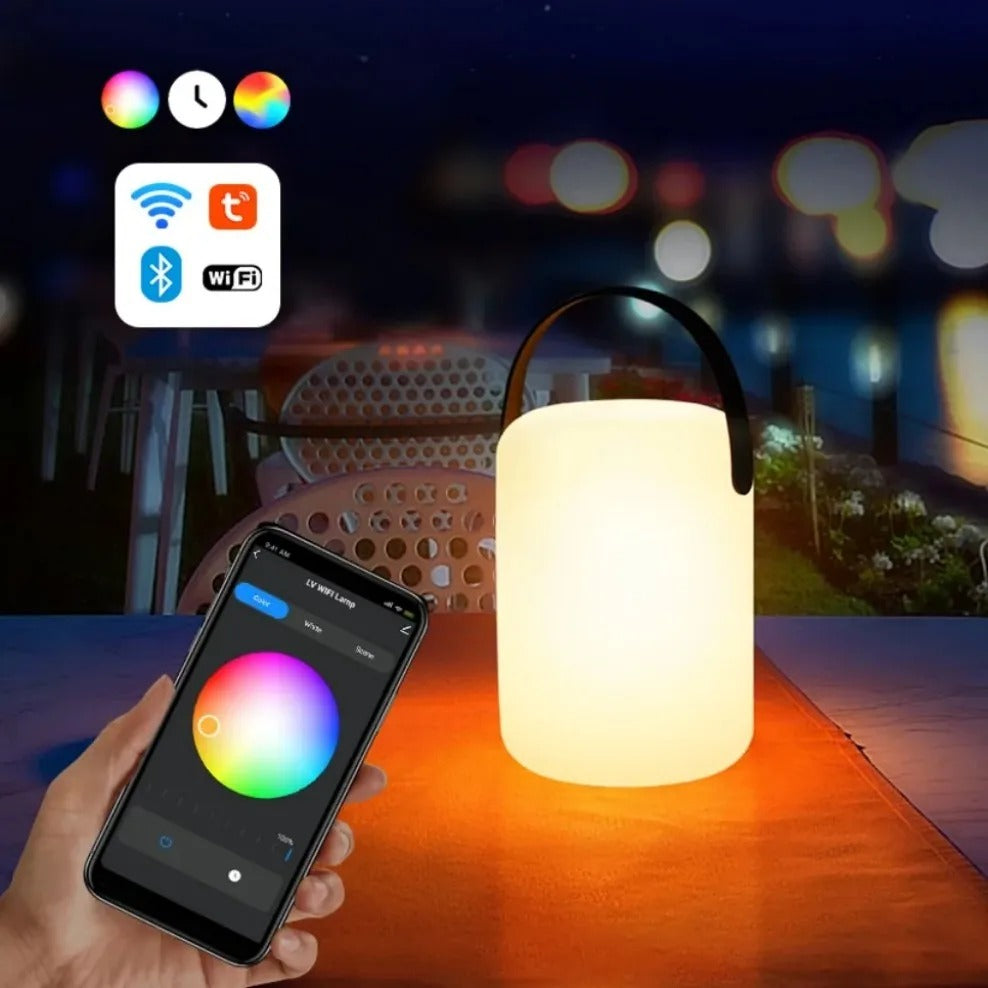 Lampada da tavolo portatile ricaricabile impermeabile con telecomando LuminaFusion
