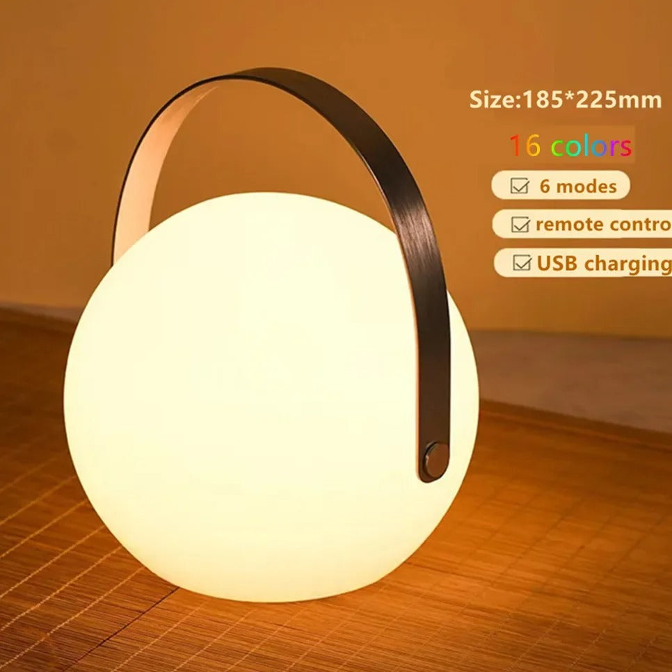 Lampada da tavolo portatile ricaricabile impermeabile con telecomando LuminaFusion