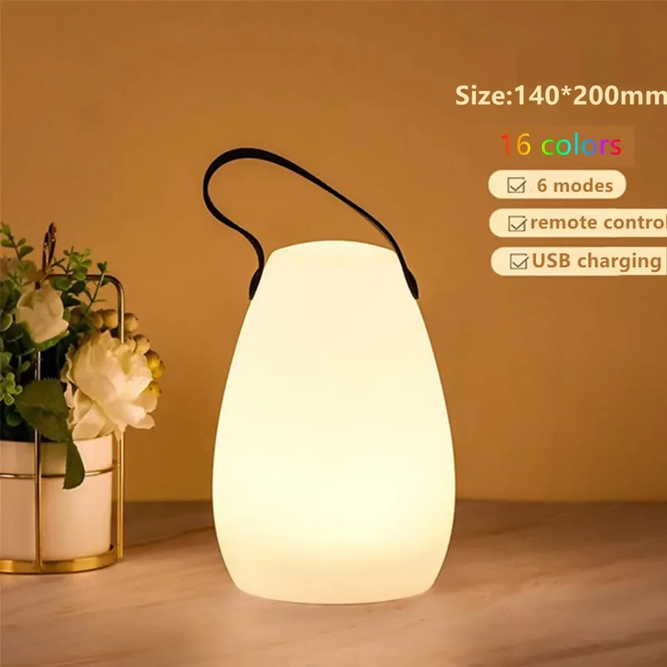Lampada da tavolo portatile ricaricabile impermeabile con telecomando LuminaFusion