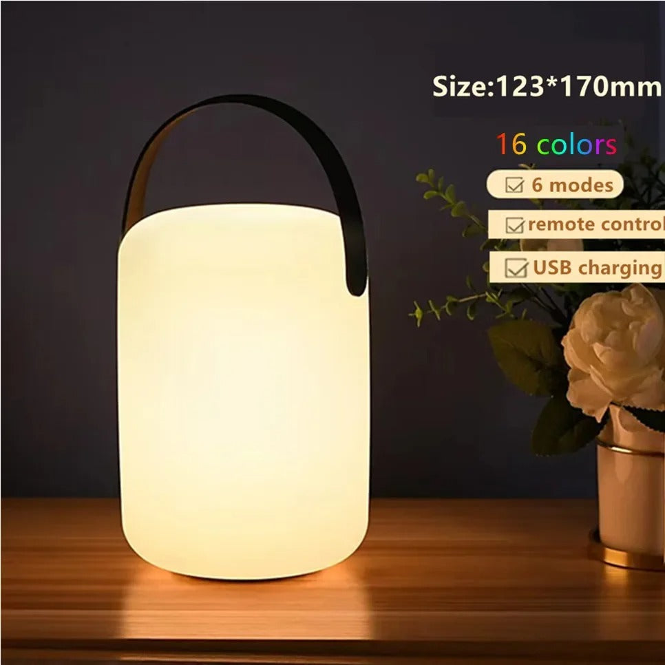 Lampada da tavolo portatile ricaricabile impermeabile con telecomando LuminaFusion