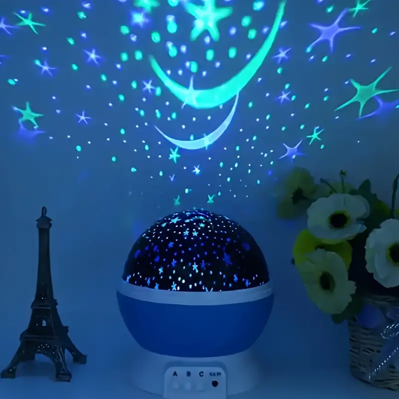 Lampada da tavolo proiettore di stelle con cupola rotante