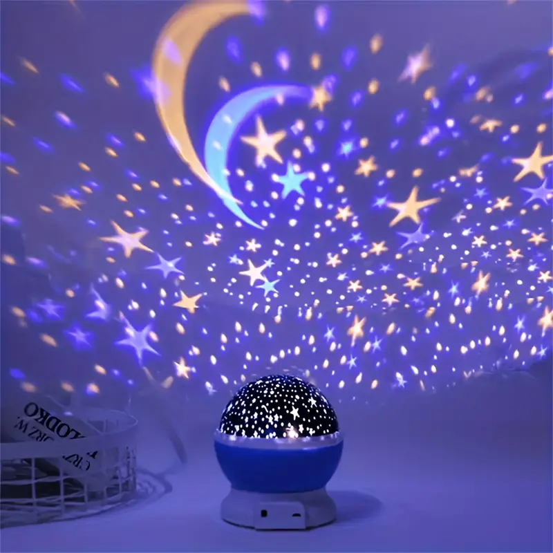 Lampada da tavolo proiettore di stelle con cupola rotante