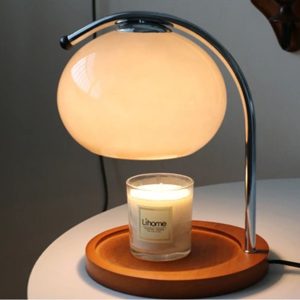 Lampada da tavolo retrò Alyssa in vetro elegante