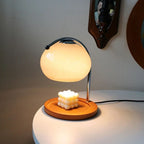 Lampada da tavolo retrò Alyssa in vetro elegante