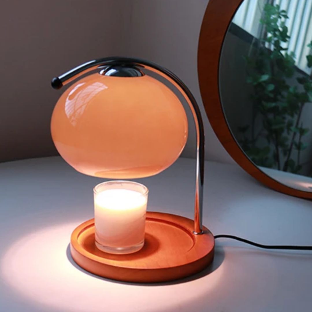 Lampada da tavolo retrò Alyssa in vetro elegante