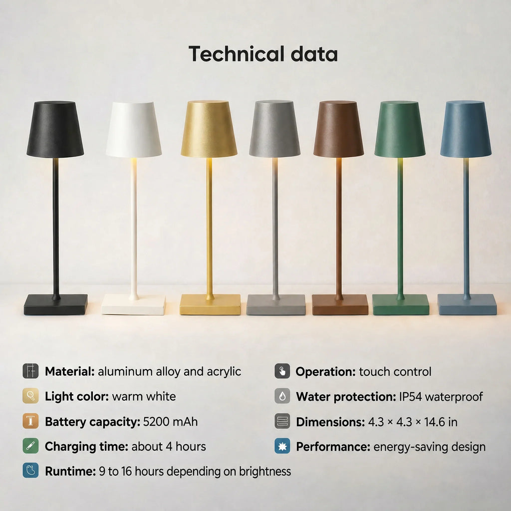 Lampada da tavolo senza fili | TischLicht