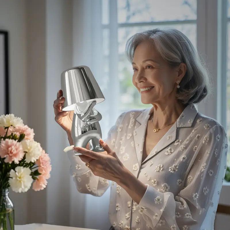 Lampada da tavolo wireless 5 Brothers – Lampada LED ricaricabile dimmerabile (luce bianca calda)
