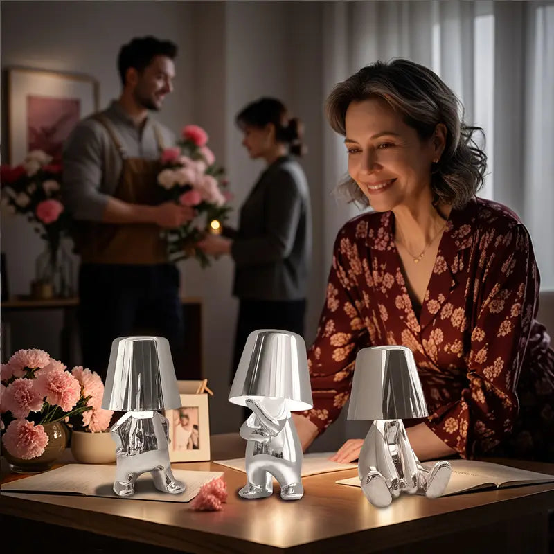 Lampada da tavolo wireless 5 Brothers – Lampada LED ricaricabile dimmerabile (luce bianca calda)