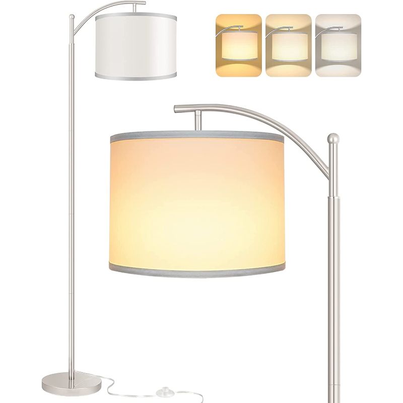 Lampada da terra a LED con 3 temperature di colore, piantana industriale per lettura in camera da letto e ufficio, paral