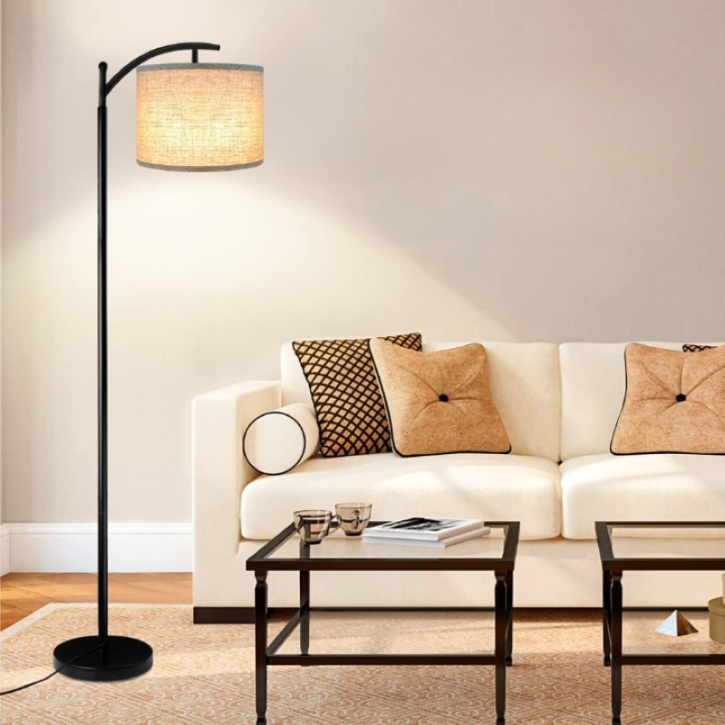 Lampada da terra a LED con 3 temperature di colore, piantana industriale per lettura in camera da letto e ufficio, paral