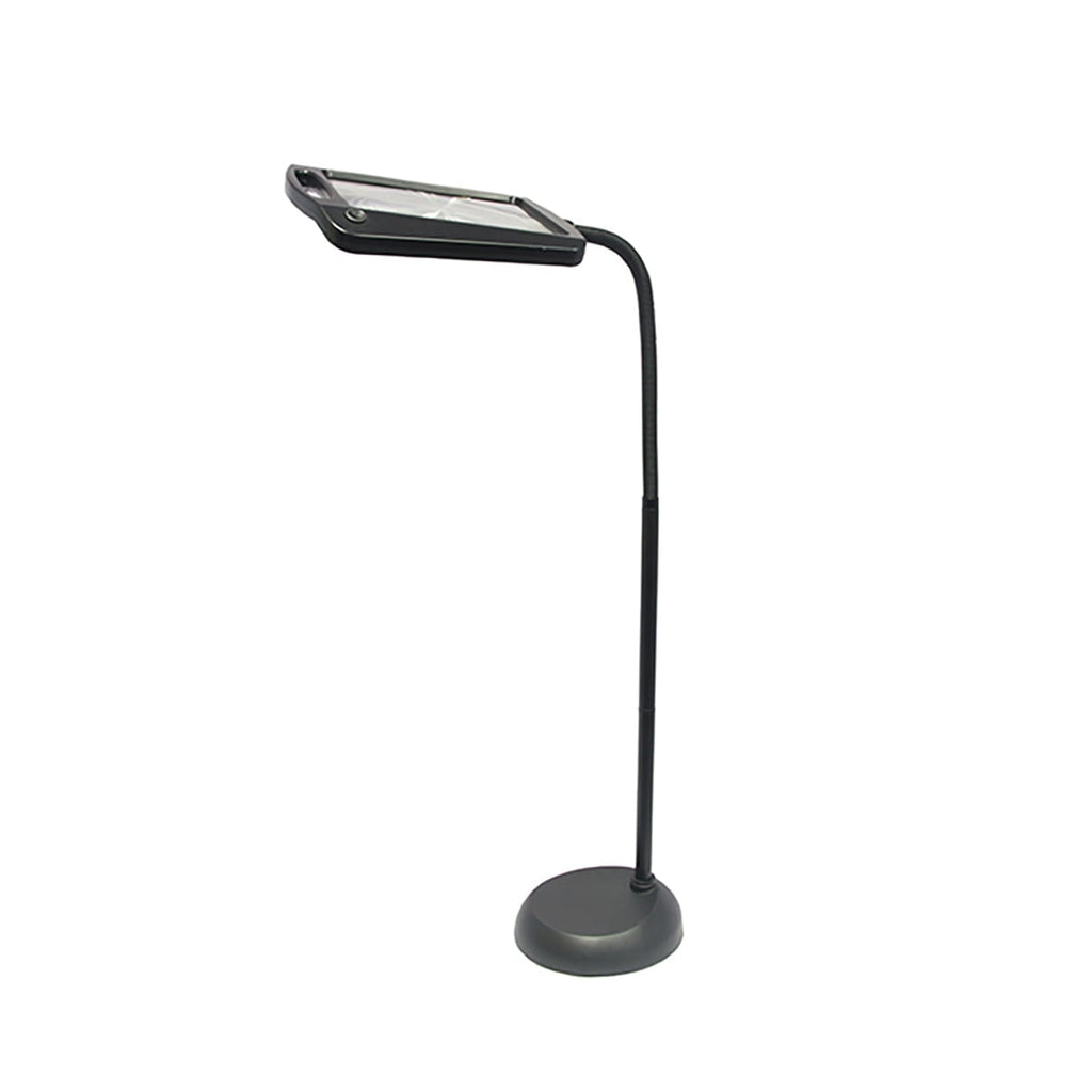 Lampada da terra LED con lente d'ingrandimento regolabile