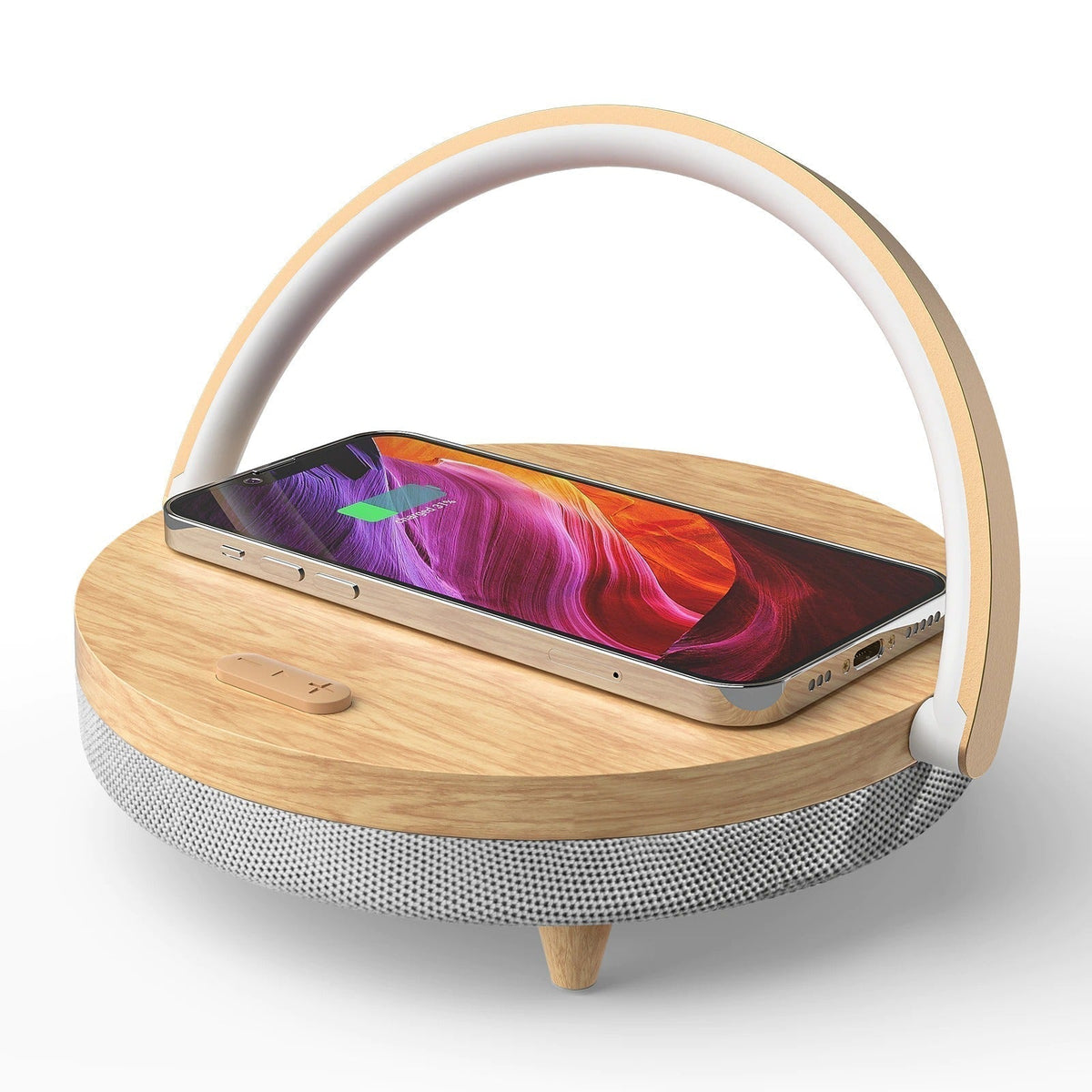 Lampada LED 3 in 1 con speaker Bluetooth e ricarica wireless