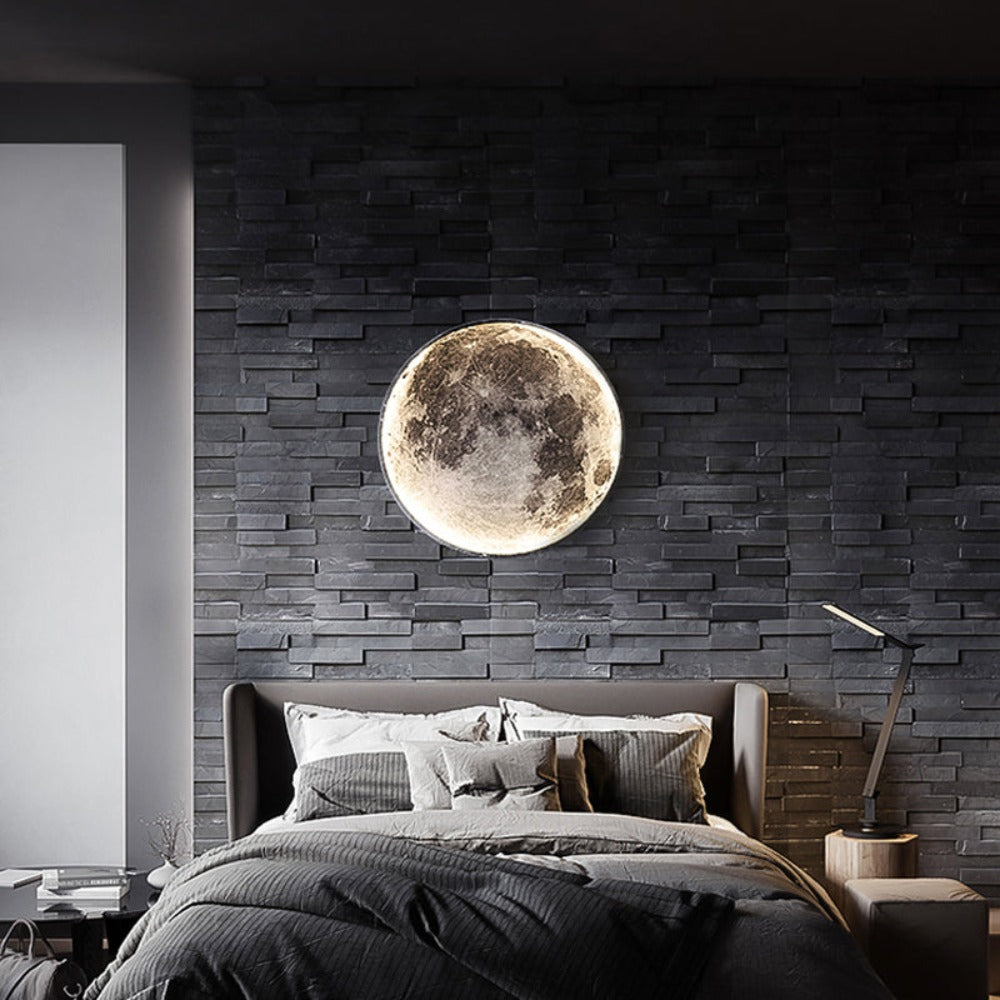 Lampada da parete o soffitto 3D Luna o Terra LED (3 stili) 24–80 cm