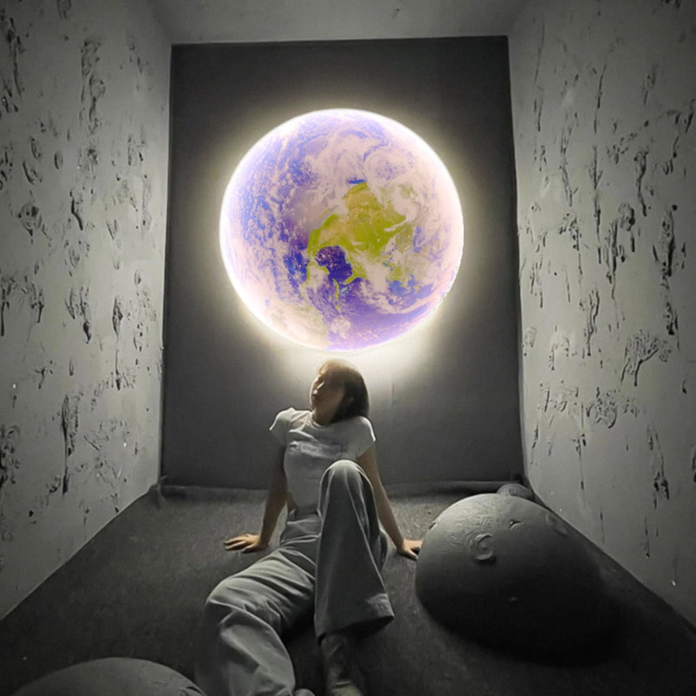 Lampada da parete o soffitto 3D Luna o Terra LED (3 stili) 24–80 cm