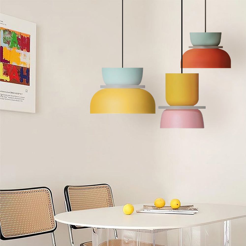 Lampada a sospensione nordica a blocchi di colore – Luce moderna per cucina e sala da pranzo