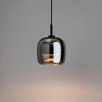 Lampada a sospensione in vetro nero nordico – Luce moderna per isola cucina e sala da pranzo