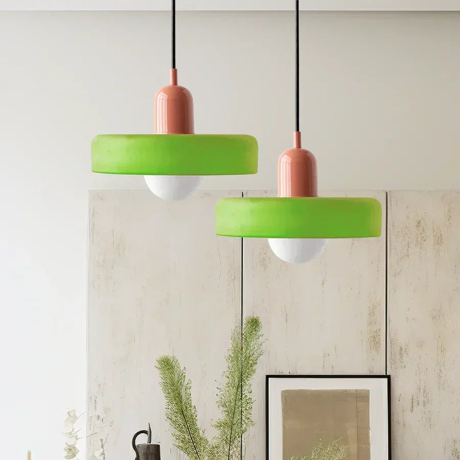 Lampada a sospensione in vetro soffiato stile scandinavo