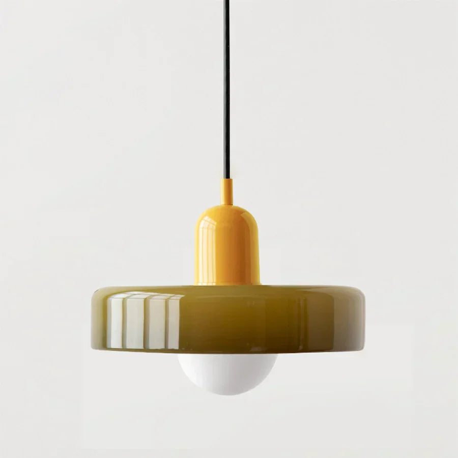Lampada a sospensione in vetro soffiato stile scandinavo