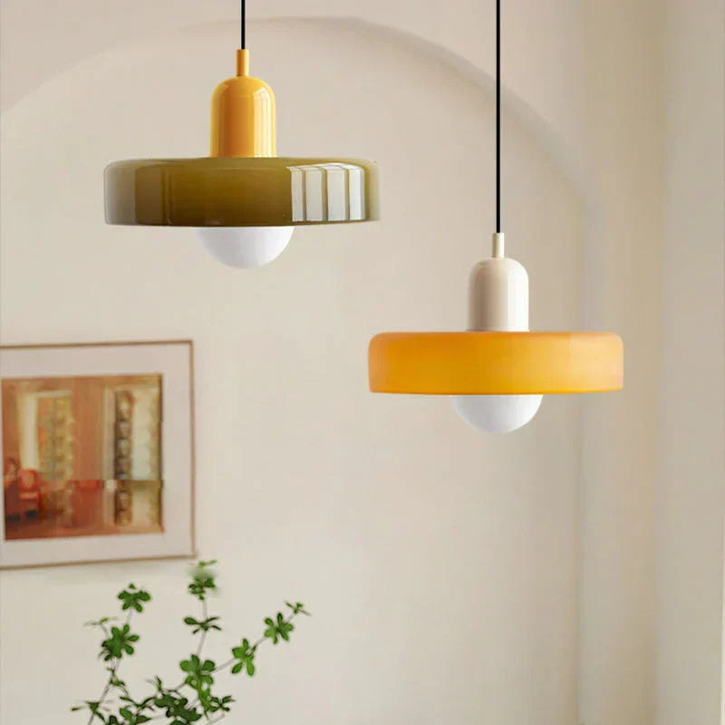 Lampada a sospensione in vetro soffiato stile scandinavo